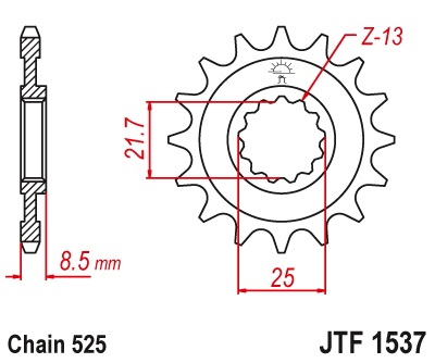 JT JTF1537.17 ZĘBATKA PRZÓD-70914