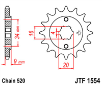 JT JTF1554.13 ZĘBATKA PRZÓD-70924