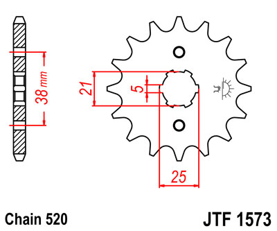 JT JTF1573.13 ZĘBATKA PRZÓD-70930