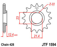 JT JTF1594.15 ZĘBATKA PRZÓD-70956