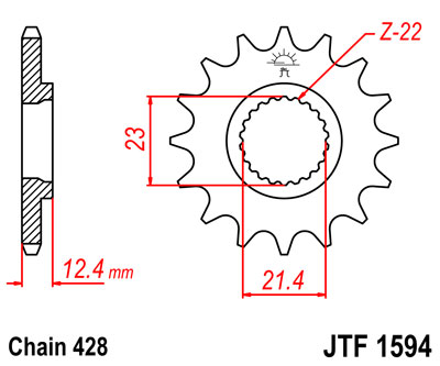 JT JTF1594.15 ZĘBATKA PRZÓD-70956