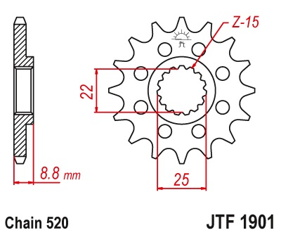 JT JTF1901.13 ZĘBATKA PRZÓD-70962