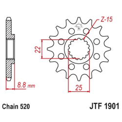 JT JTF1901.14 ZĘBATKA PRZÓD-18367