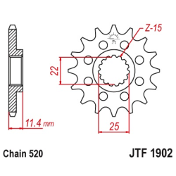 JT JTF1902.16 ZĘBATKA PRZÓD-18836