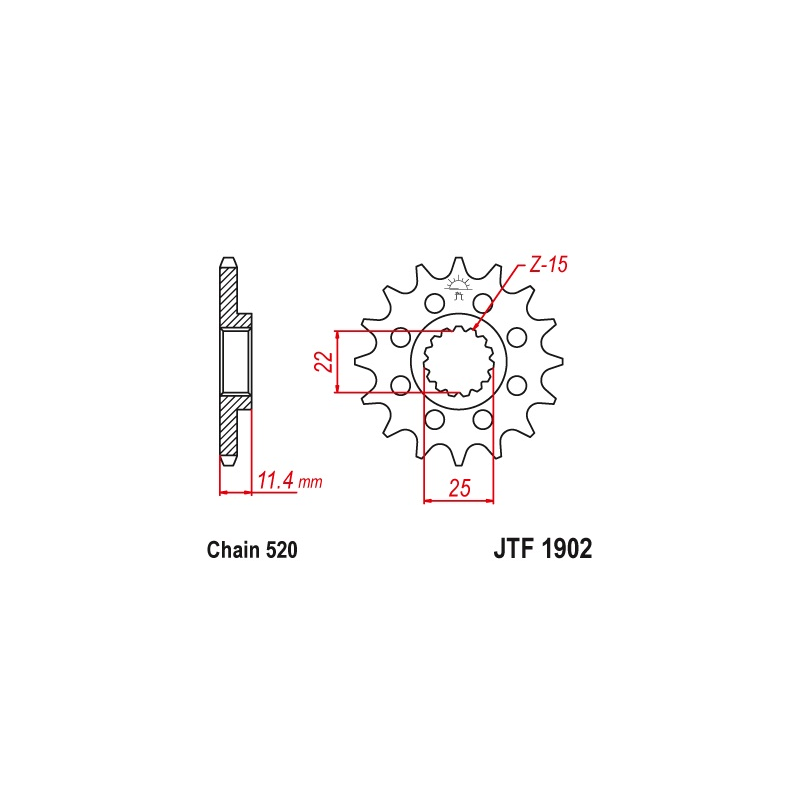 JT JTF1902.16 ZĘBATKA PRZÓD-18836