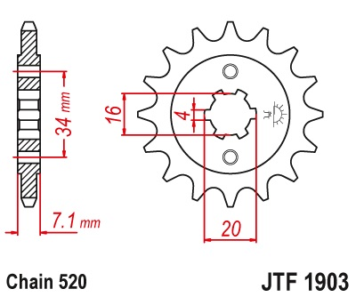 JT JTF1903.14 ZĘBATKA PRZÓD-66745