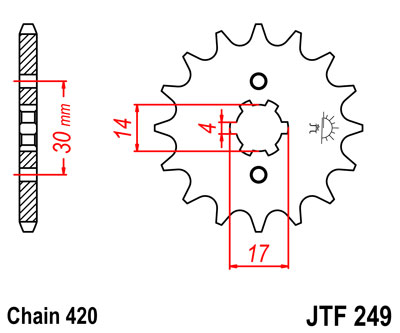 JT JTF249.15 ZĘBATKA PRZÓD-70969