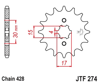JT JTF274.14 ZĘBATKA PRZÓD-70978