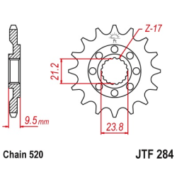 JT JTF284.13 ZĘBATKA PRZÓD-18416