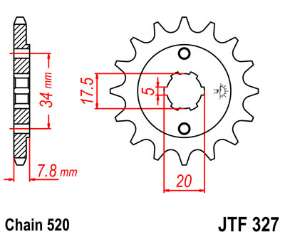 JT JTF327.15 ZĘBATKA PRZÓD-71015
