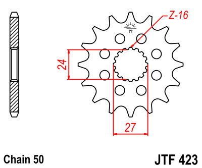 JT JTF423.18 ZĘBATKA PRZÓD-51501