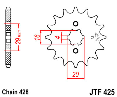 JT JTF425.14 ZĘBATKA PRZÓD-71060