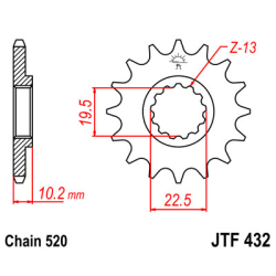 JT JTF432.13 ZĘBATKA PRZÓD-51531