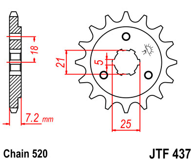 JT JTF437.16 ZĘBATKA PRZÓD-71083