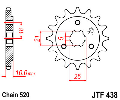 JT JTF438.15 ZĘBATKA PRZÓD-71085