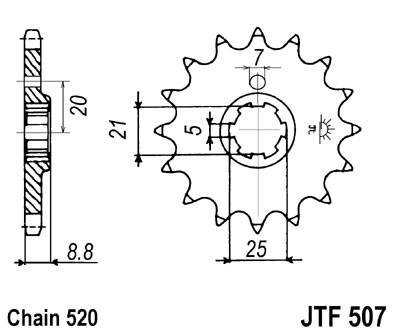 JT JTF507.13 ZĘBATKA PRZÓD-71087
