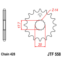 JT JTF558.15 ZĘBATKA PRZÓD-18339