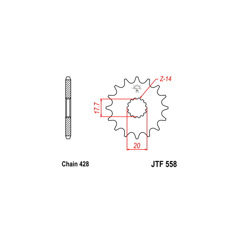 JT JTF558.15 ZĘBATKA PRZÓD-18339