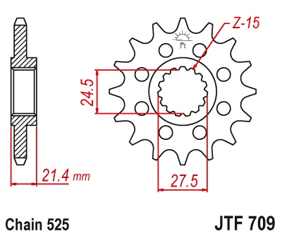 JT JTF709.16 ZĘBATKA PRZÓD-71177
