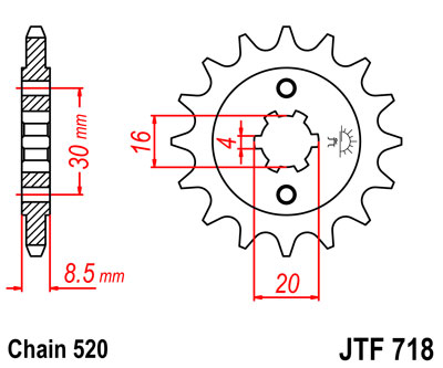 JT JTF718.12 ZĘBATKA PRZÓD-71175