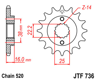 JT JTF736.15 ZĘBATKA PRZÓD-71171