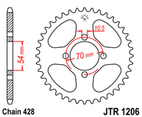JT JTR1206.42 ZĘBATKA TYŁ-71233