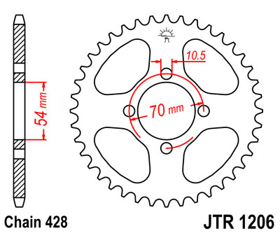 JT JTR1206.42 ZĘBATKA TYŁ-71233