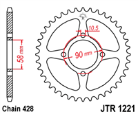 JT JTR1221.44 ZĘBATKA TYŁ-71235
