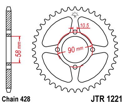 JT JTR1221.44 ZĘBATKA TYŁ-71235