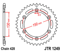 JT JTR1249.51 ZĘBATKA TYŁ-71237