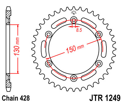 JT JTR1249.51 ZĘBATKA TYŁ-71237