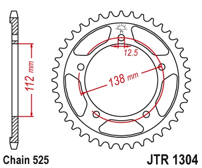 JT JTR1304.43 ZĘBATKA TYŁ-71243