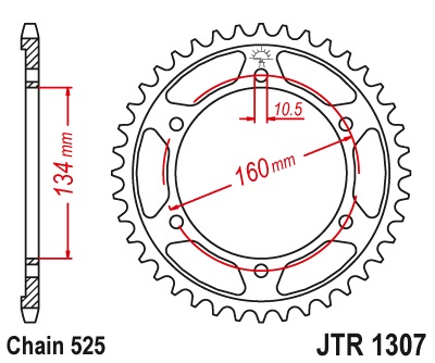 JT JTR1307.42 ZĘBATKA TYŁ-71257