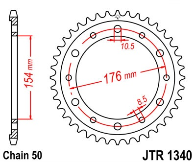 JT JTR1340.44 ZĘBATKA TYŁ-71778