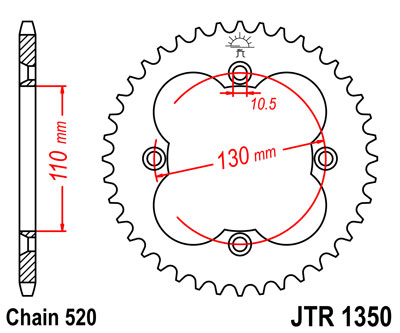 JT JTR1350.38 ZĘBATKA TYŁ-71776