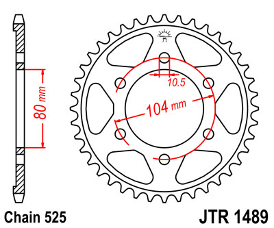 JT JTR1489.42 ZĘBATKA TYŁ-71755