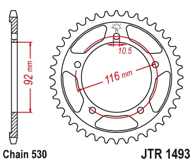 JT JTR1493.42 ZĘBATKA TYŁ-71747