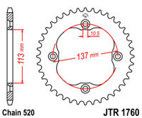 JT JTR1760.40 ZĘBATKA TYŁ-71743