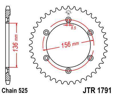 JT JTR1791.43 ZĘBATKA TYŁ-71739