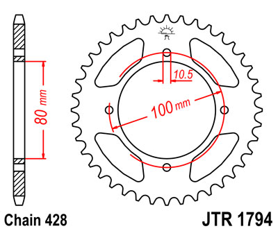JT JTR1794.45 ZĘBATKA TYŁ-71723