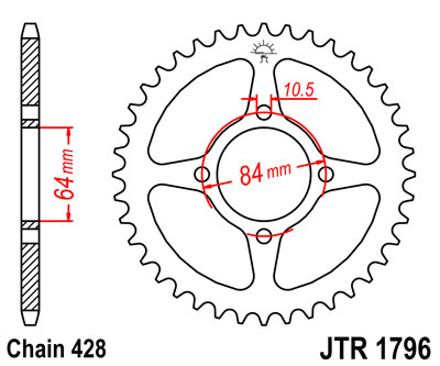 JT JTR1796.51 ZĘBATKA TYŁ-71719