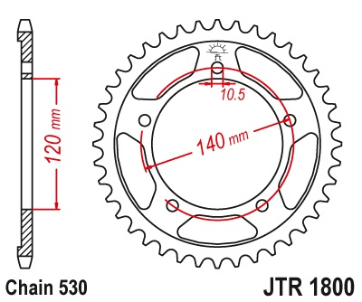 JT JTR1800.40 ZĘBATKA TYŁ-71715