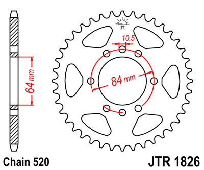 JT JTR1826.40 ZĘBATKA TYŁ-71705