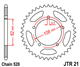 JT JTR21.40 ZĘBATKA TYŁ-71680