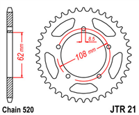 JT JTR21.40 ZĘBATKA TYŁ-71680