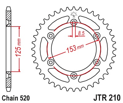 JT JTR210.52 ZĘBATKA TYŁ-71668