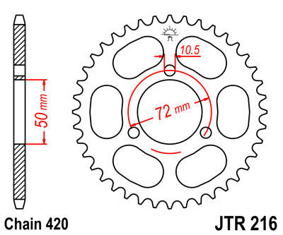 JT JTR216.37 ZĘBATKA TYŁ-71665