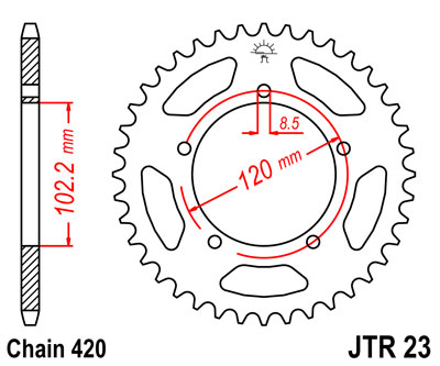 JT JTR23.47 ZĘBATKA TYŁ-71663