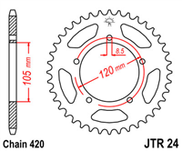 JT JTR24.51 ZĘBATKA TYŁ-71660