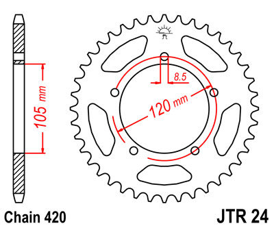 JT JTR24.51 ZĘBATKA TYŁ-71660